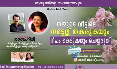 നമ്മുടെ വീട്ടിലെ നട്ടെല്ല് തകരുകയും ദീപം കെടുകയും ചെയ്യരുത്..